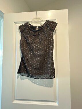 The Limited Black lace blouse, button back, size XS Extra Small